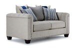 Charice Sofa, Loveseat & Chair and a Half - Putty