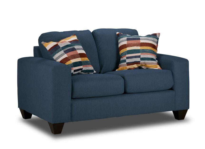 Cindy Sofa and Loveseat Set-Blue