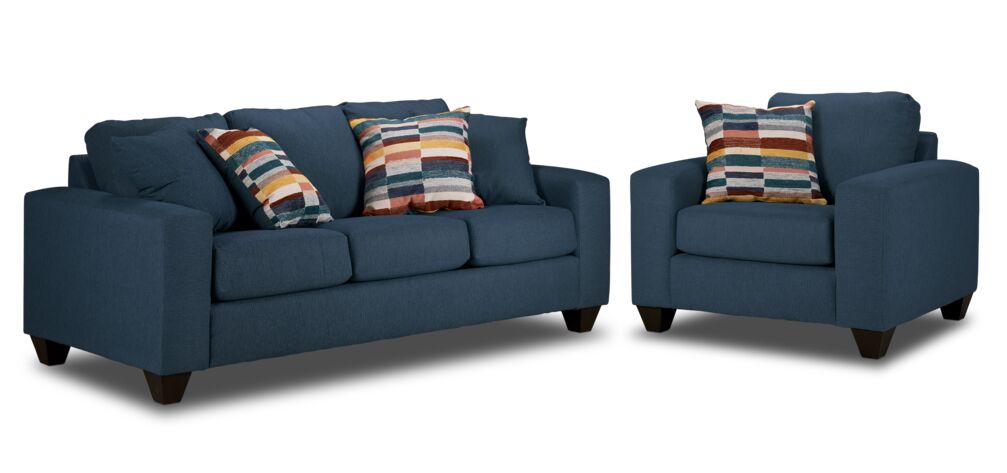 Cindy Sofa and Chair Set-Blue