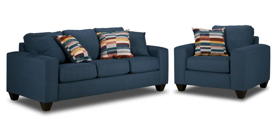 Cindy Sofa and Chair Set-Blue