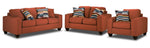Cindy Sofa, Loveseat and Chair Set-Brick