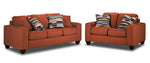 Cindy Sofa and Loveseat Set-Brick
