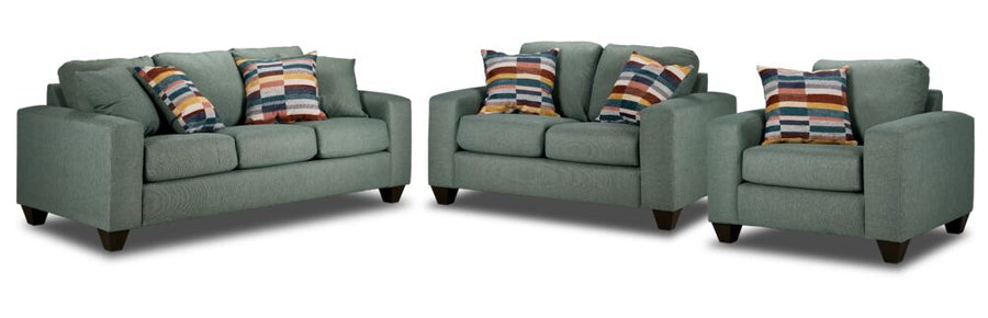 Cindy Sofa, Loveseat and Chair Set-Jade