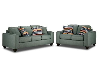 Cindy Sofa and Loveseat Set- Jade
