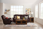 Cooper Reclining Leather Sofa and Recliner Set - Brown