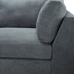 Cosmo 2-Piece Sectional with Left Facing Corner Sofa - Dark Grey