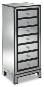 Crystal 7 Drawer Chest - Mirrored Glass