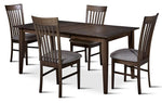 Cypress 5-Piece Dining Set - Graphite