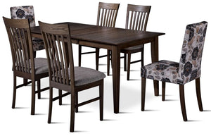 Cypress 7-Piece Dining Set with 2 Parson Chairs - Graphite