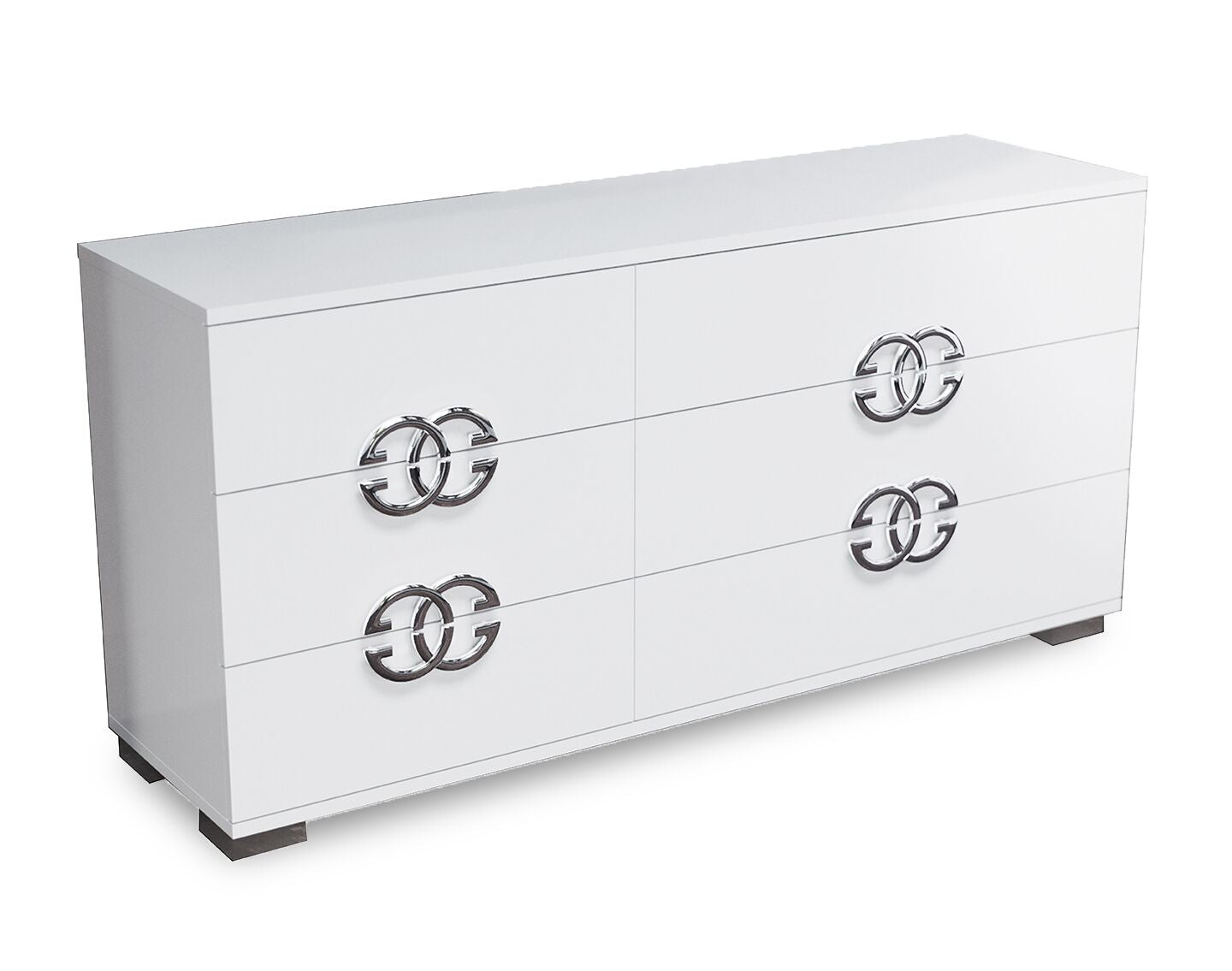Dafne 6-Piece King Bedroom Package - White Lacquer