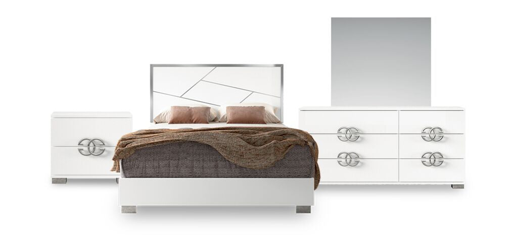 Dafne 6-Piece Queen Bedroom Package - White Lacquer