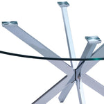 Darron Round Dining Table - Chrome
