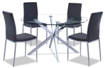 Darron 5-Piece Round Dining Set - Slate