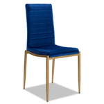 Darron 7-Piece Round Dining Set - Blue, Gold