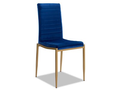 Darron Side Chair - Blue, Gold