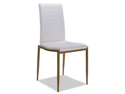 Darron Side Chair - White, Gold