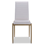 Darron Side Chair - White, Gold