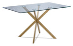 Darron 5-Piece Dining Set - White, Gold