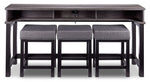 Dean Console Table and Stool Set - Greystone