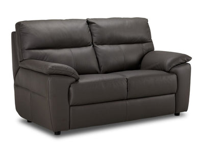 Toscana Leather Loveseat-Grey