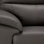 Toscana Leather Sofa, Loveseat and Chair Set-Grey