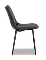 Drew Side Chair - Black, Bravo Portabella
