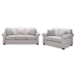 Duffield Sofa and Loveseat Set - Light Beige