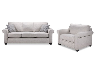 Duffield Sofa and Chair and a Half Set - Light Beige