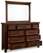 Eden 9 Drawer Dresser - Dark Brown