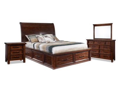 Eden 6-Piece Queen Storage Bedroom Package - Dark Brown