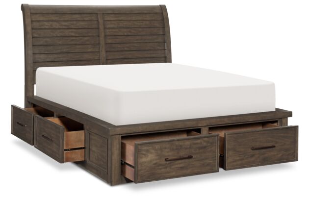 Eden 3-Piece Queen Storage Bed - Grey