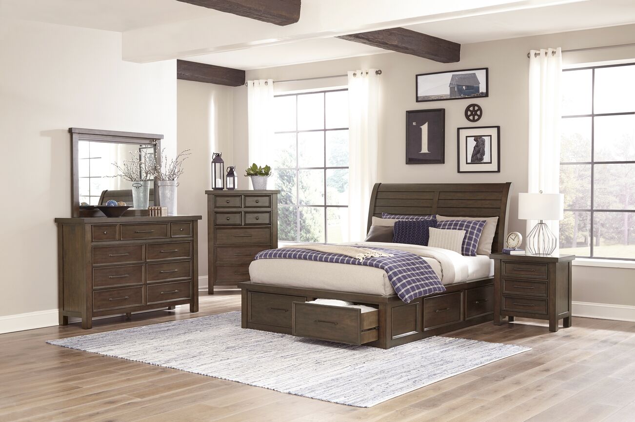 Eden 6-Piece King Storage Bedroom Package - Grey