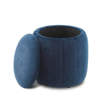 Elenora Storage Ottoman - Navy