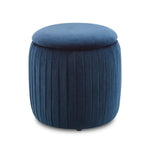 Elenora Storage Ottoman - Navy