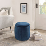 Elenora Storage Ottoman - Navy