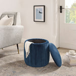 Elenora Storage Ottoman - Navy