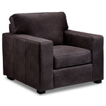 Enrico Leather Chair - Slate