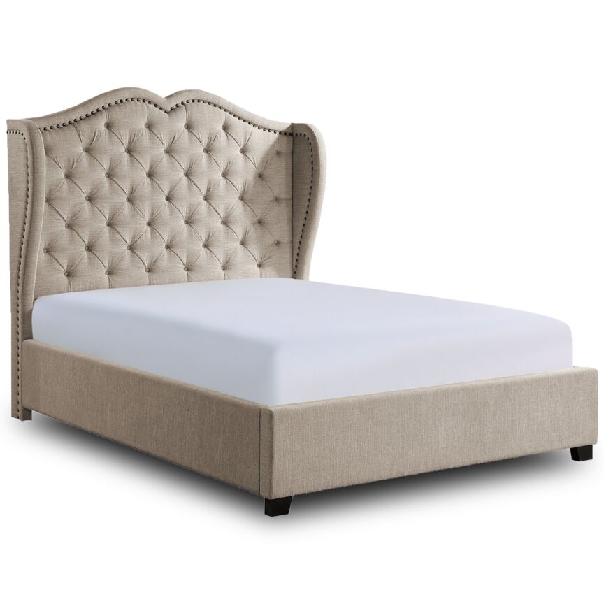 Evelyn 3-Piece King Bed - Beige
