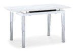 Fino Extendable Dining Table - Faux Marble, Chrome