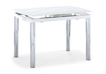Fino Extendable Dining Table - Faux Marble, Chrome