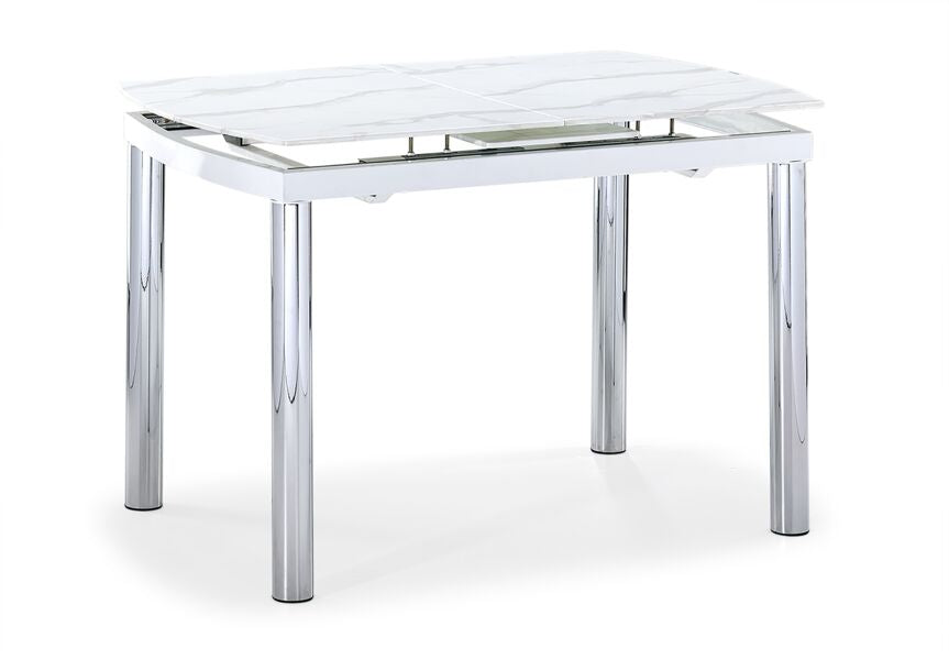 Fino Extendable Dining Table - Faux Marble, Chrome