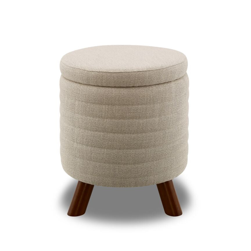 Fiona Storage Ottoman - Beige