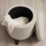 Fiona Storage Ottoman - Beige