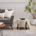Fiona Storage Ottoman - Beige
