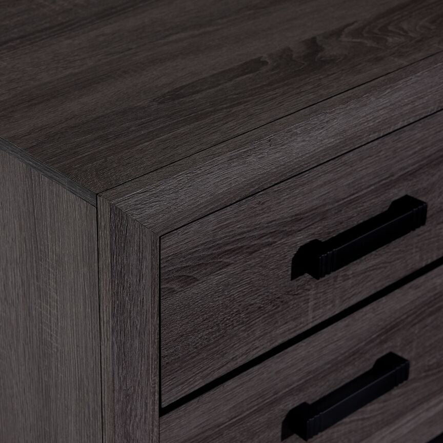 Fog 6 Drawer Dresser - Grey, Black