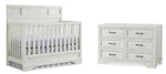 Foundry Convertible Crib and Dresser Package - White