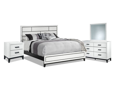 Frost 6-Piece King Bedroom Package - White, Black