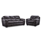 Grant 2 Pc. Living Room Package w/ Chair - Steel