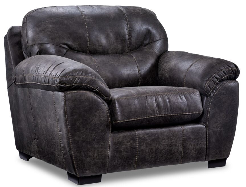 Grant 2 Pc. Living Room Package w/ Chair - Steel