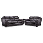 Grant 2 Pc. Living Room Package w/ Loveseat - Steel